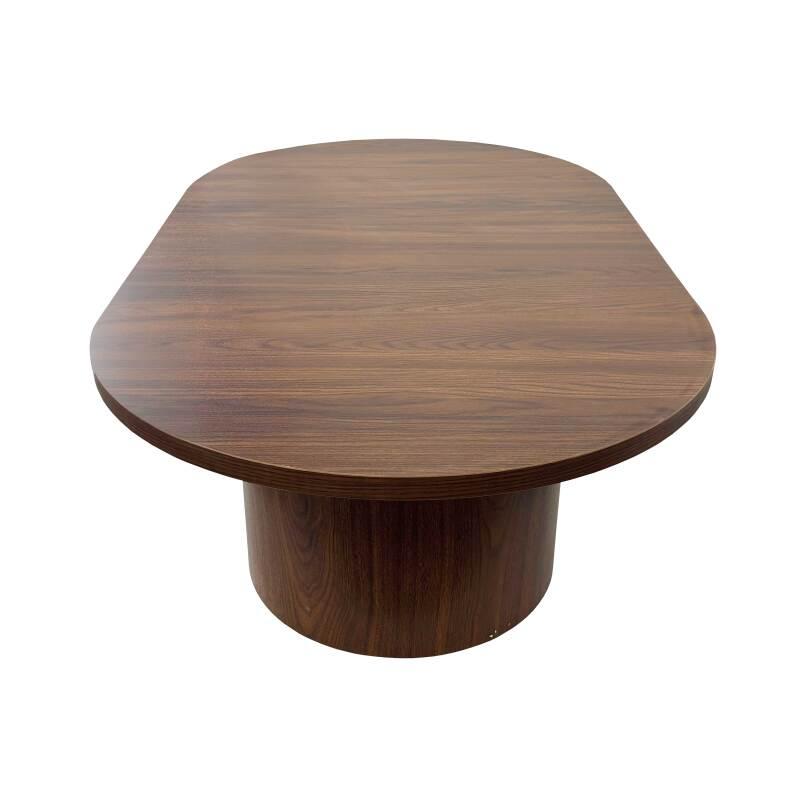 Couchtisch oval, in Holzoptik, 120x70x35 cm (6/7)