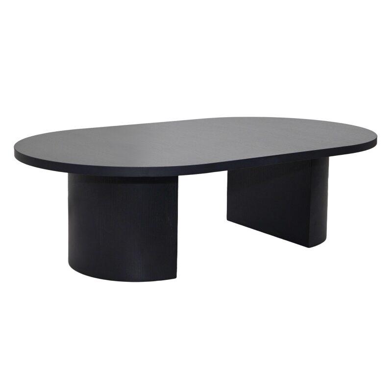 Couchtisch oval, in Holzoptik, 120x70x35 cm