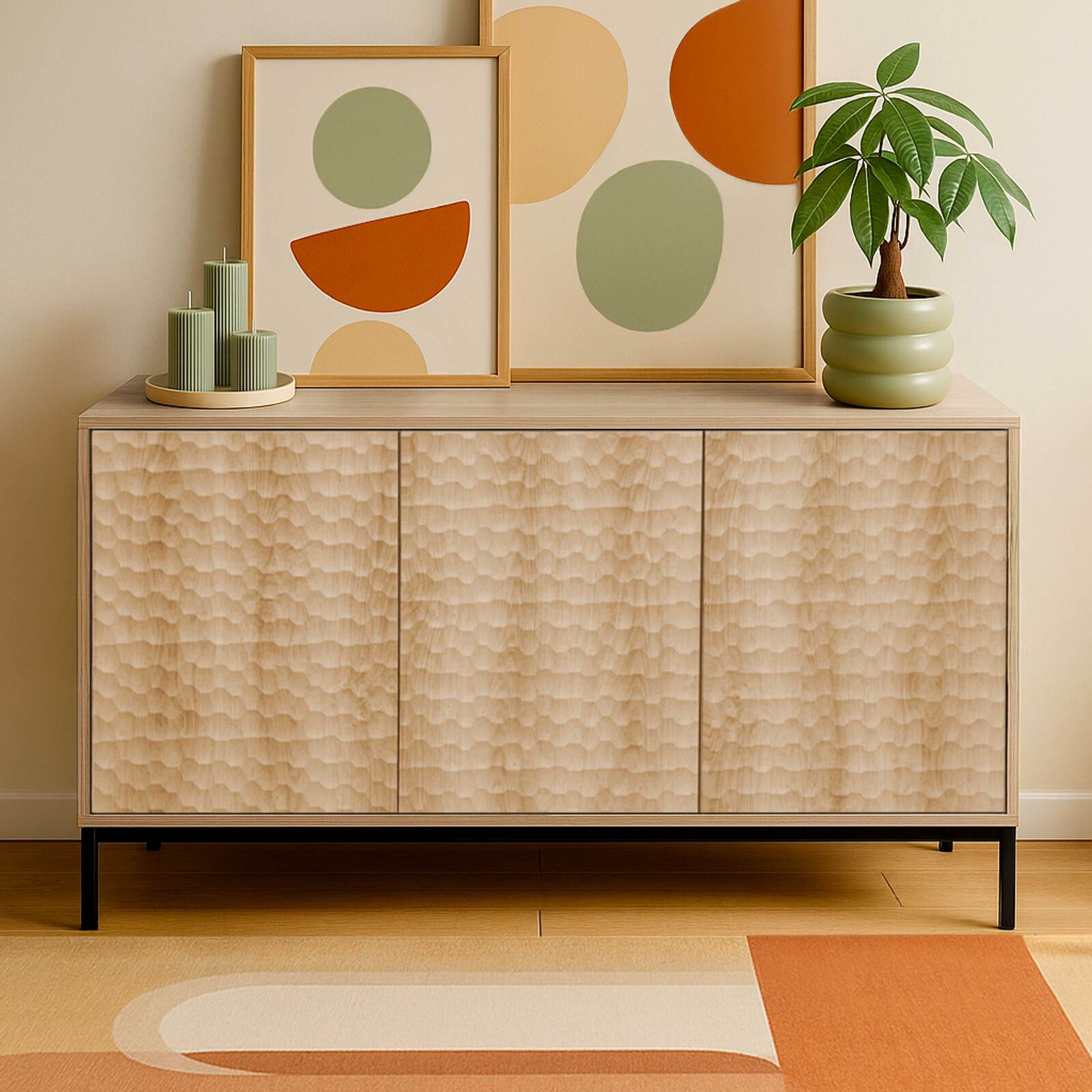 Büfett Holzoptik 3 Türen 147 cm