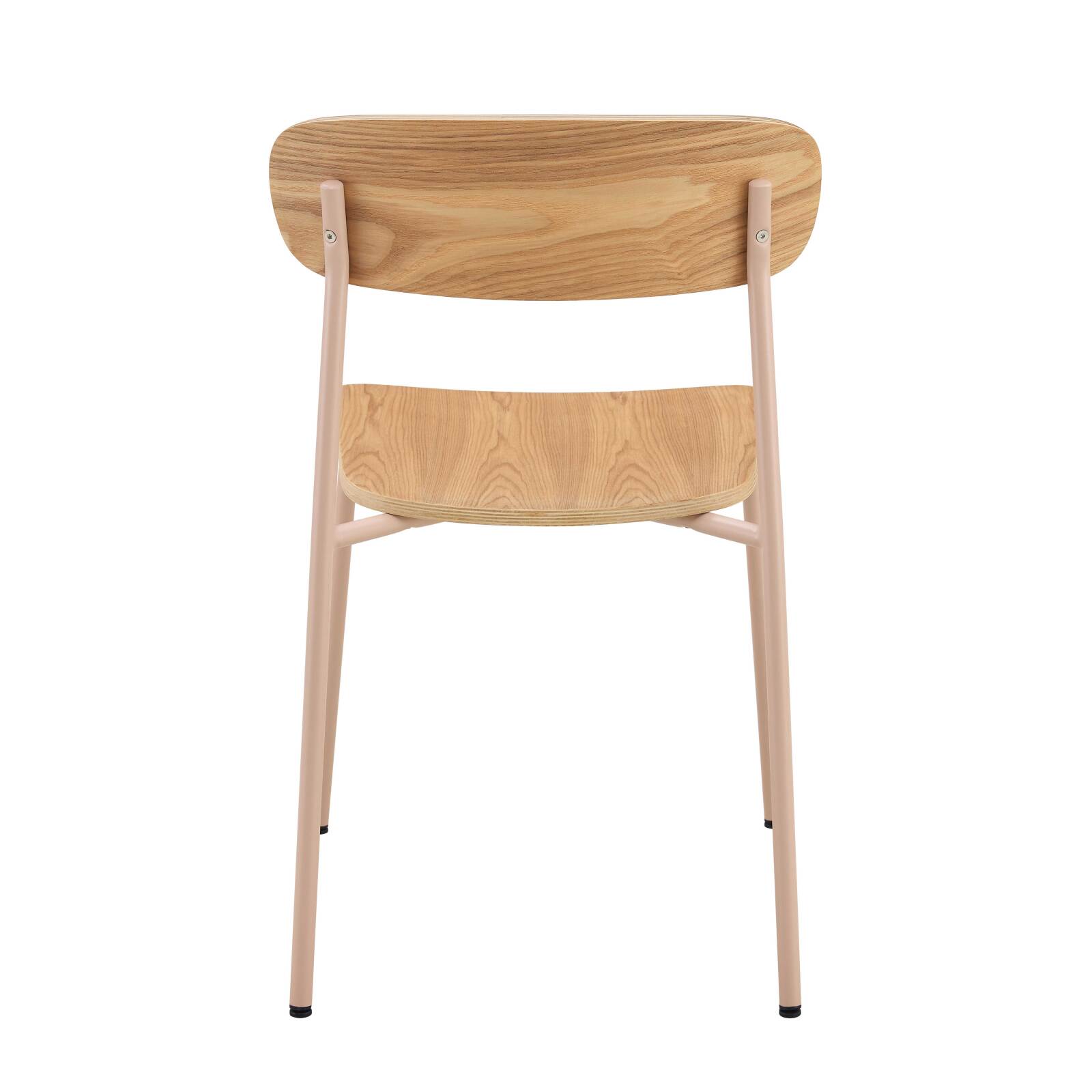 Set aus 2 Stühlen aus Metall und Holz