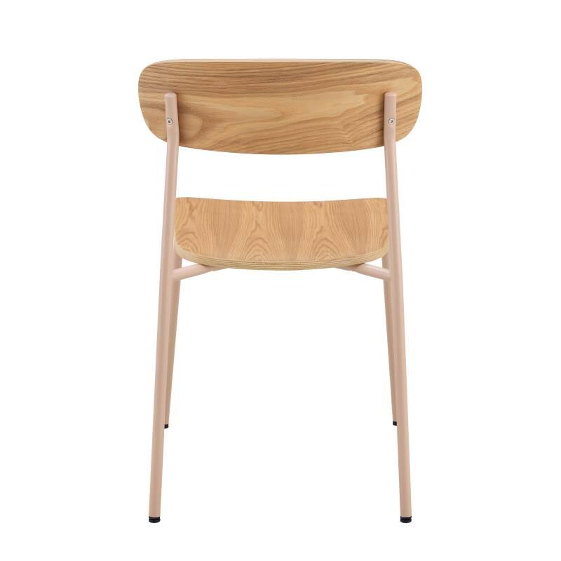 Set aus 2 Stühlen aus Metall und Holz (5/6)