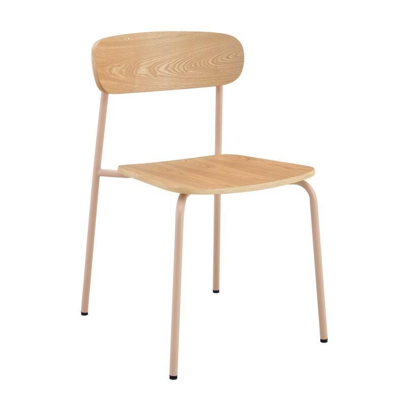 Set aus 2 Stühlen aus Metall und Holz (3/6)