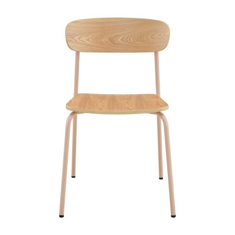 Set aus 2 Stühlen aus Metall und Holz (4/6)