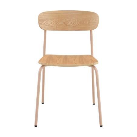 Set aus 2 Stühlen aus Metall und Holz (4/6)