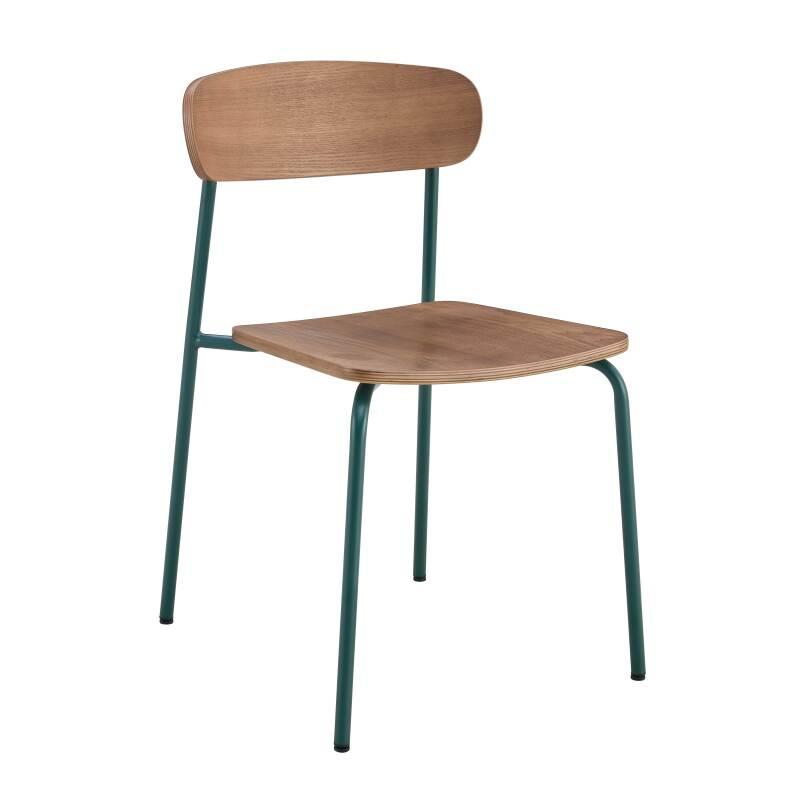 Set aus 2 Stühlen aus Metall und Holz (7/9)