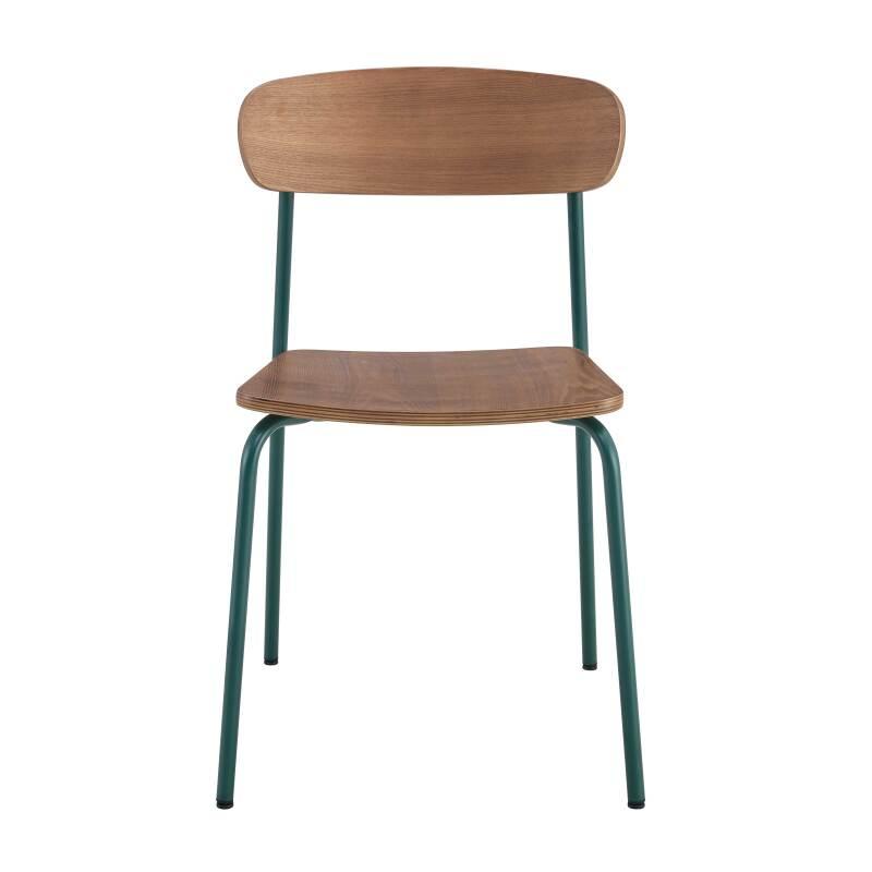 Set aus 2 Stühlen aus Metall und Holz (3/7)