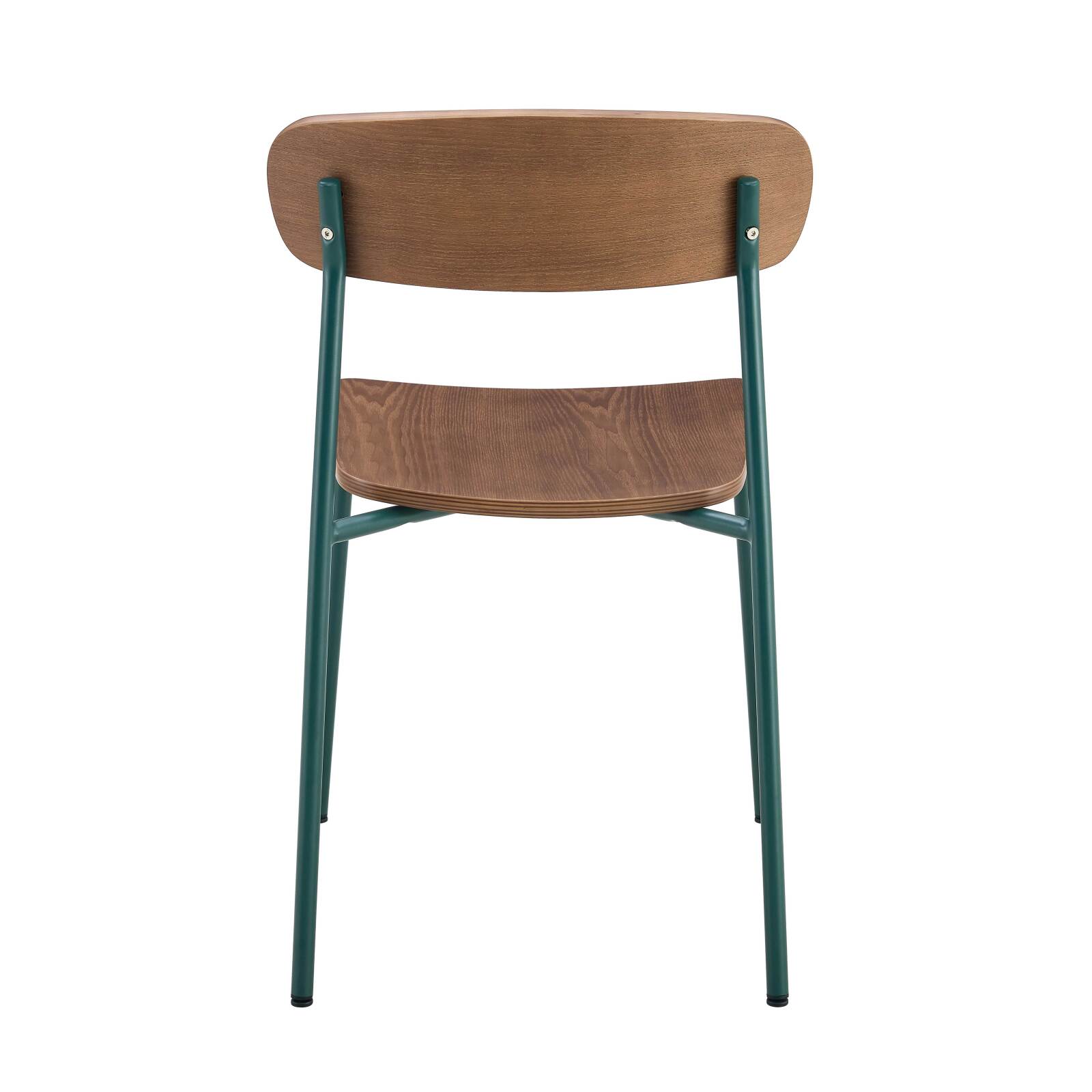 Set aus 2 Stühlen aus Metall und Holz