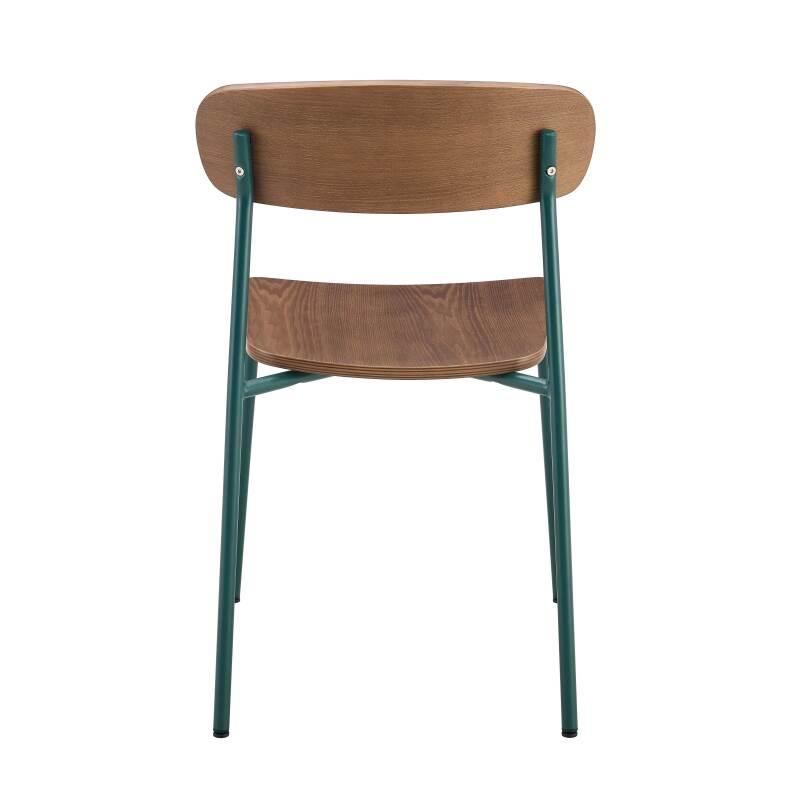 Set aus 2 Stühlen aus Metall und Holz (5/7)