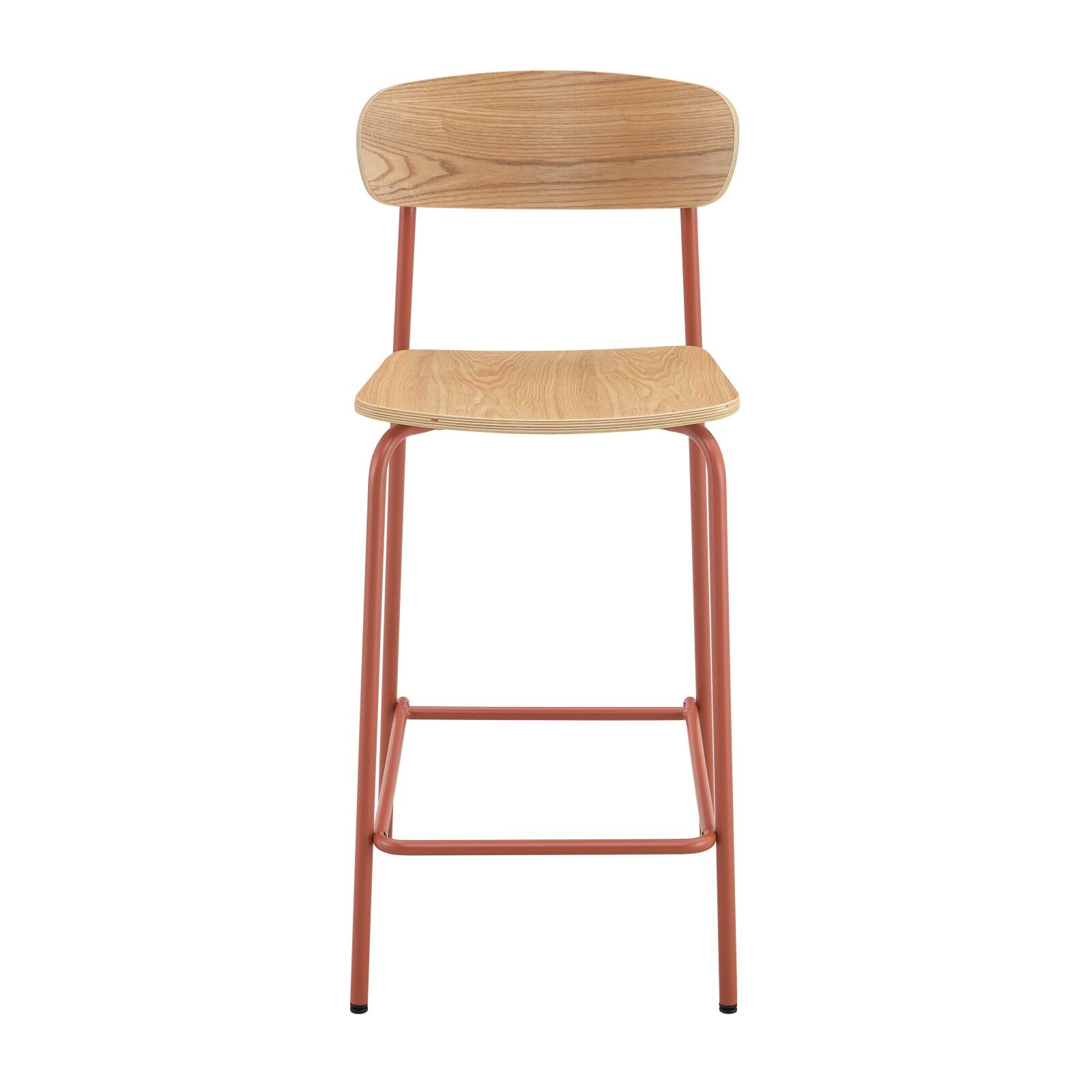 Set mit 2 Hochstühlen aus Metall und Holz