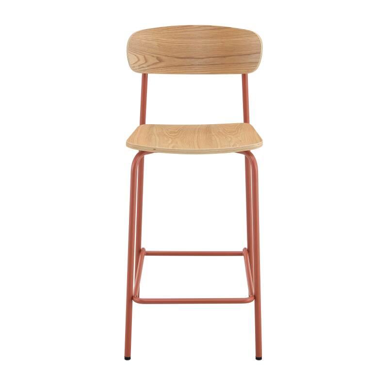 Set mit 2 Hochstühlen aus Metall und Holz (2/6)