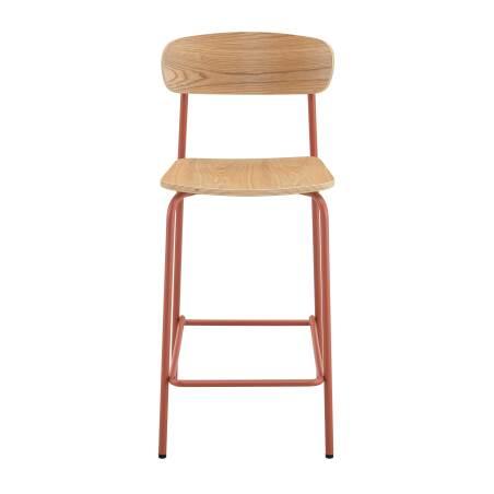 Set mit 2 Hochstühlen aus Metall und Holz (2/6)