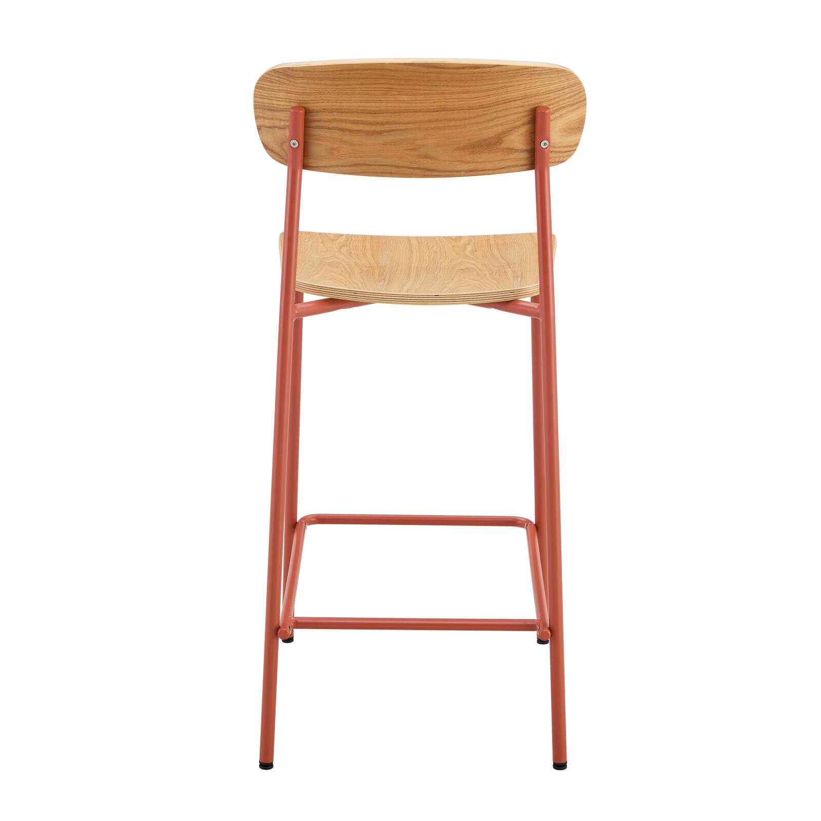 Set mit 2 Hochstühlen aus Metall und Holz