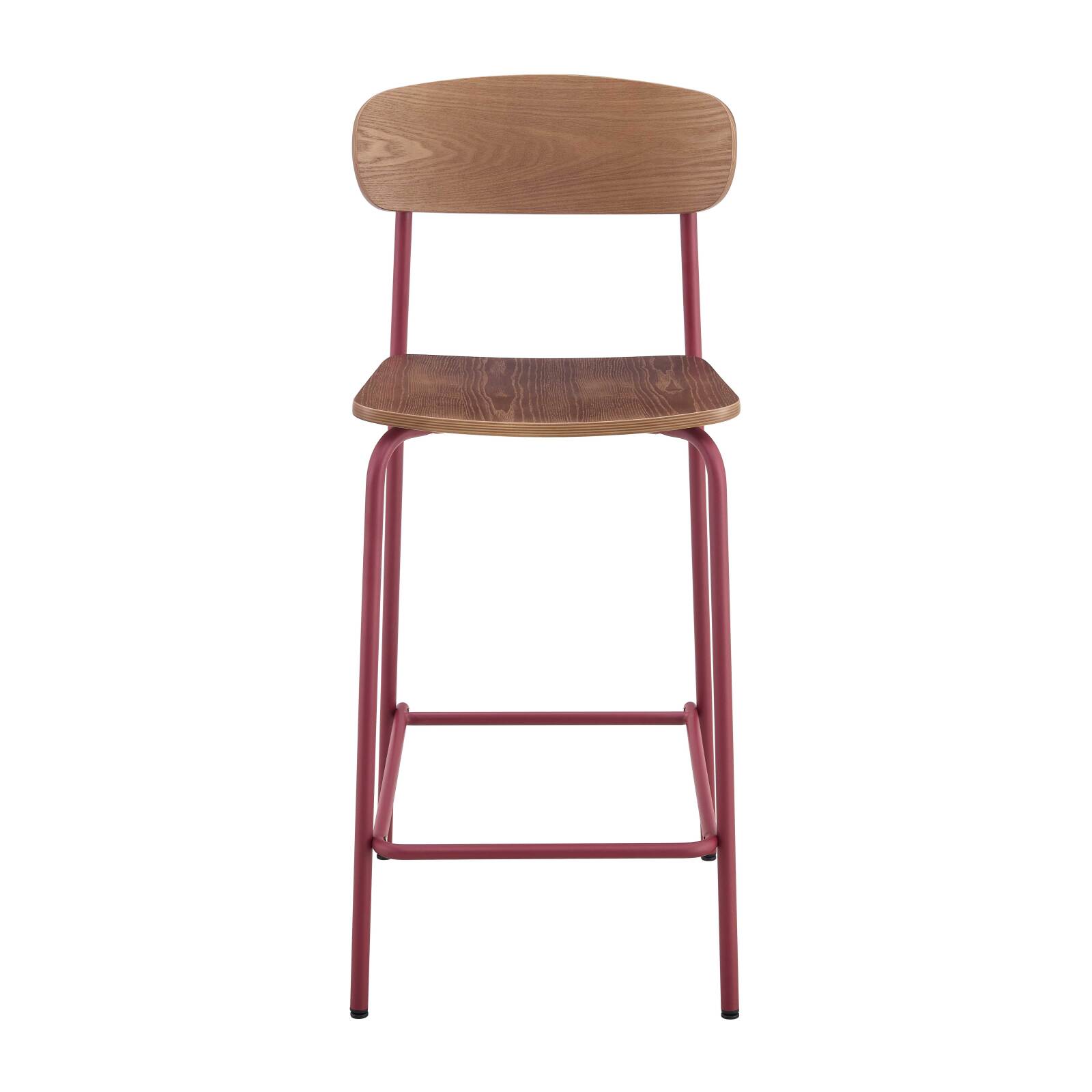 Set mit 2 Hochstühlen aus Metall und Holz