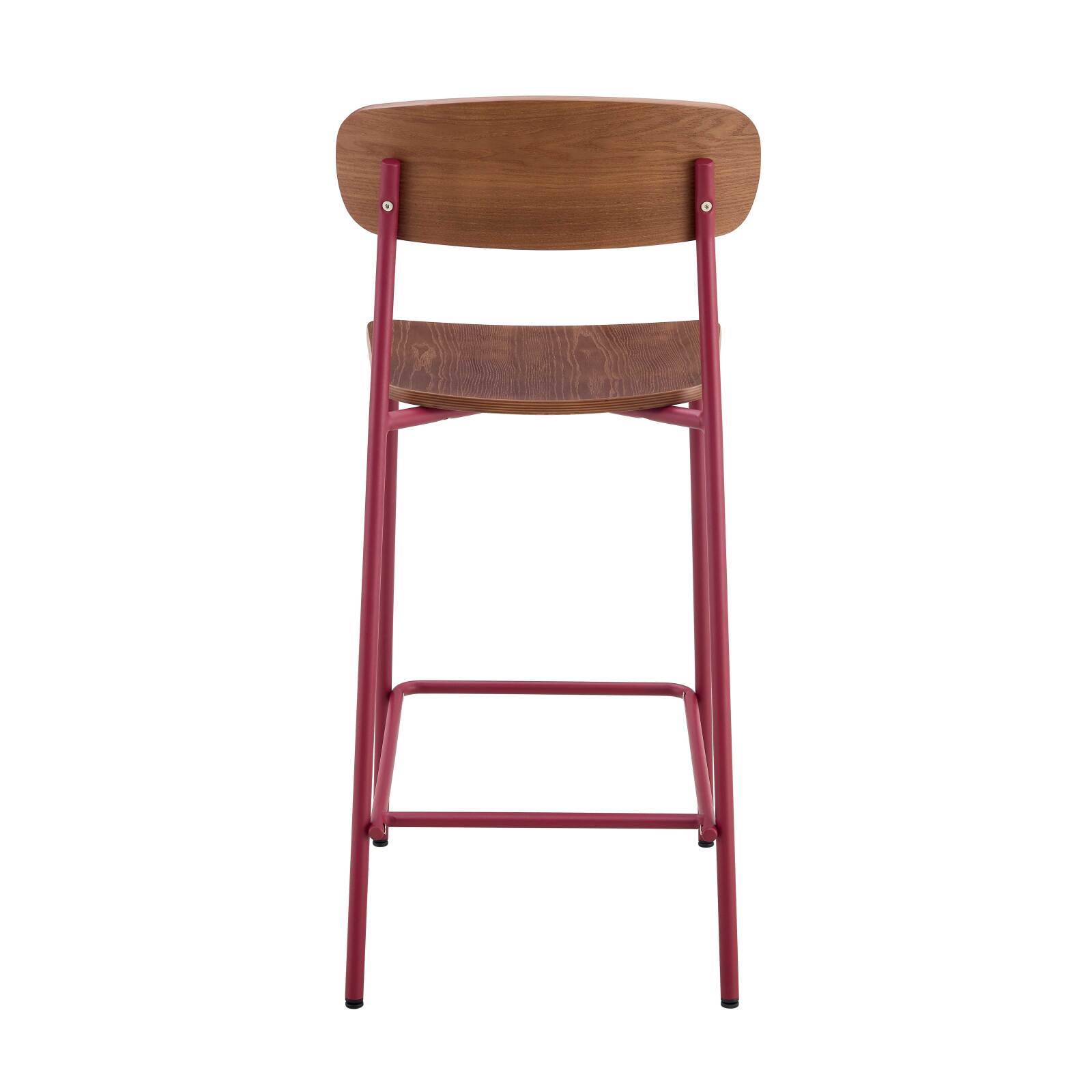 Set mit 2 Hochstühlen aus Metall und Holz