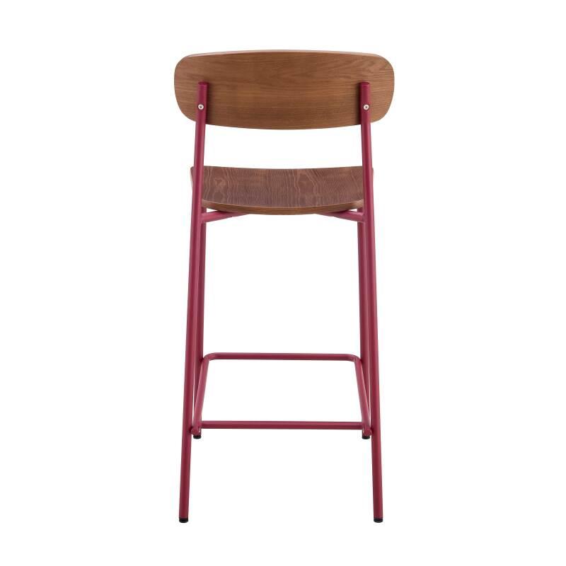 Set mit 2 Hochstühlen aus Metall und Holz (4/6)