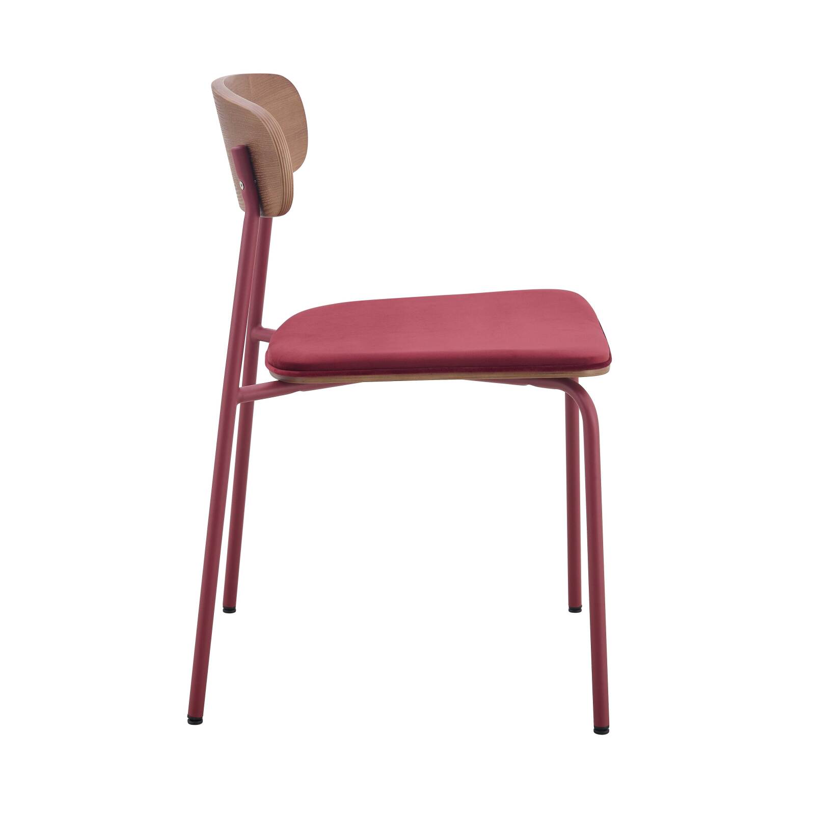 Set mit 2 Stühlen aus Metall, Holz und Stoff