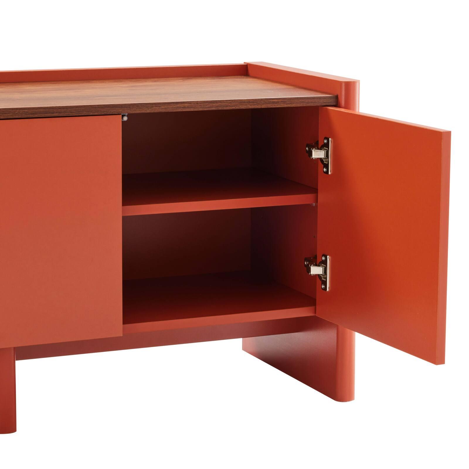 TV-Möbel schlichter 120 cm im minimalistischen Retro-Stil