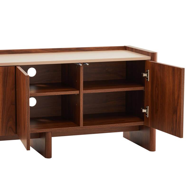 TV-Möbel in Holzoptik 120 cm im schlichten Designstil (6/8)