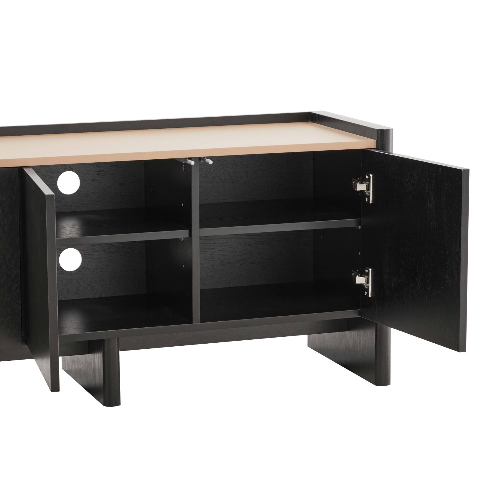 TV-Möbel in Holzoptik 120 cm im schlichten Designstil