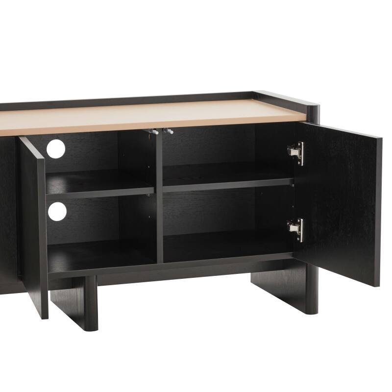 TV-Möbel in Holzoptik 120 cm im schlichten Designstil