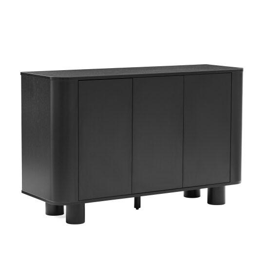 Sideboard in Holzoptik, 3 Türen, 120 cm, skandinavischer Stil | Oviala