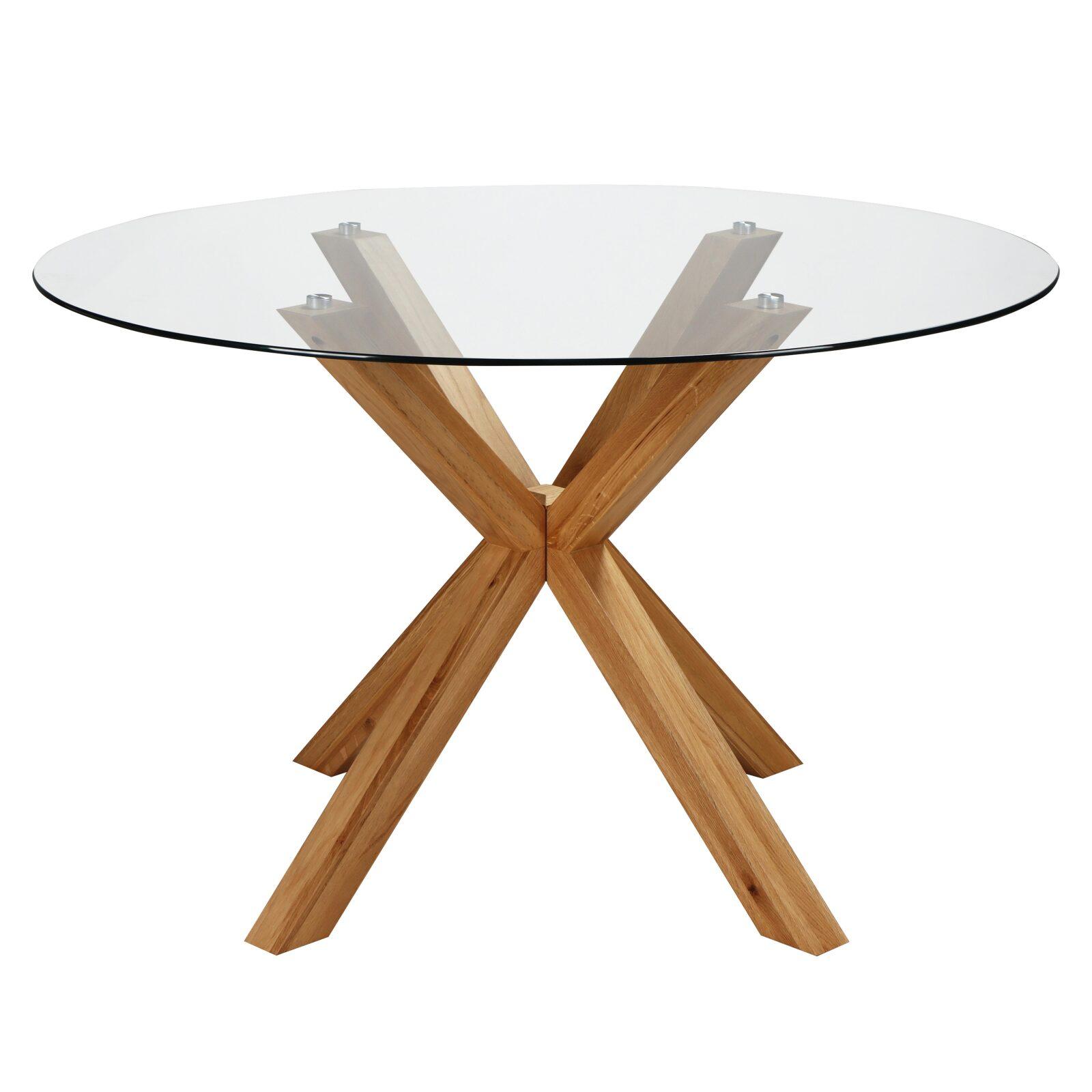 Esstisch Runder aus Glas für 6 Personen