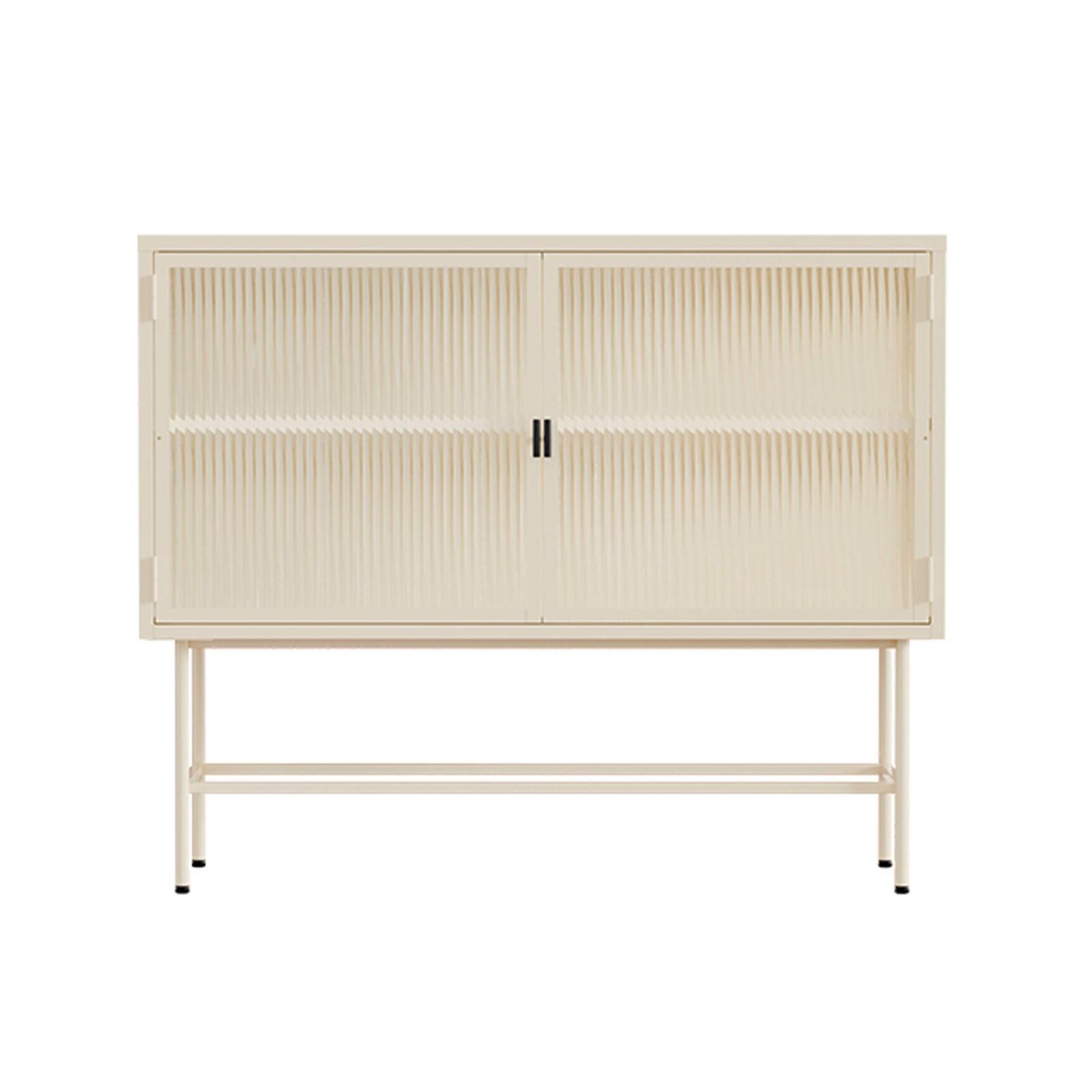 Büfett aus Metall und Glas ,2 Türen, 110 cm