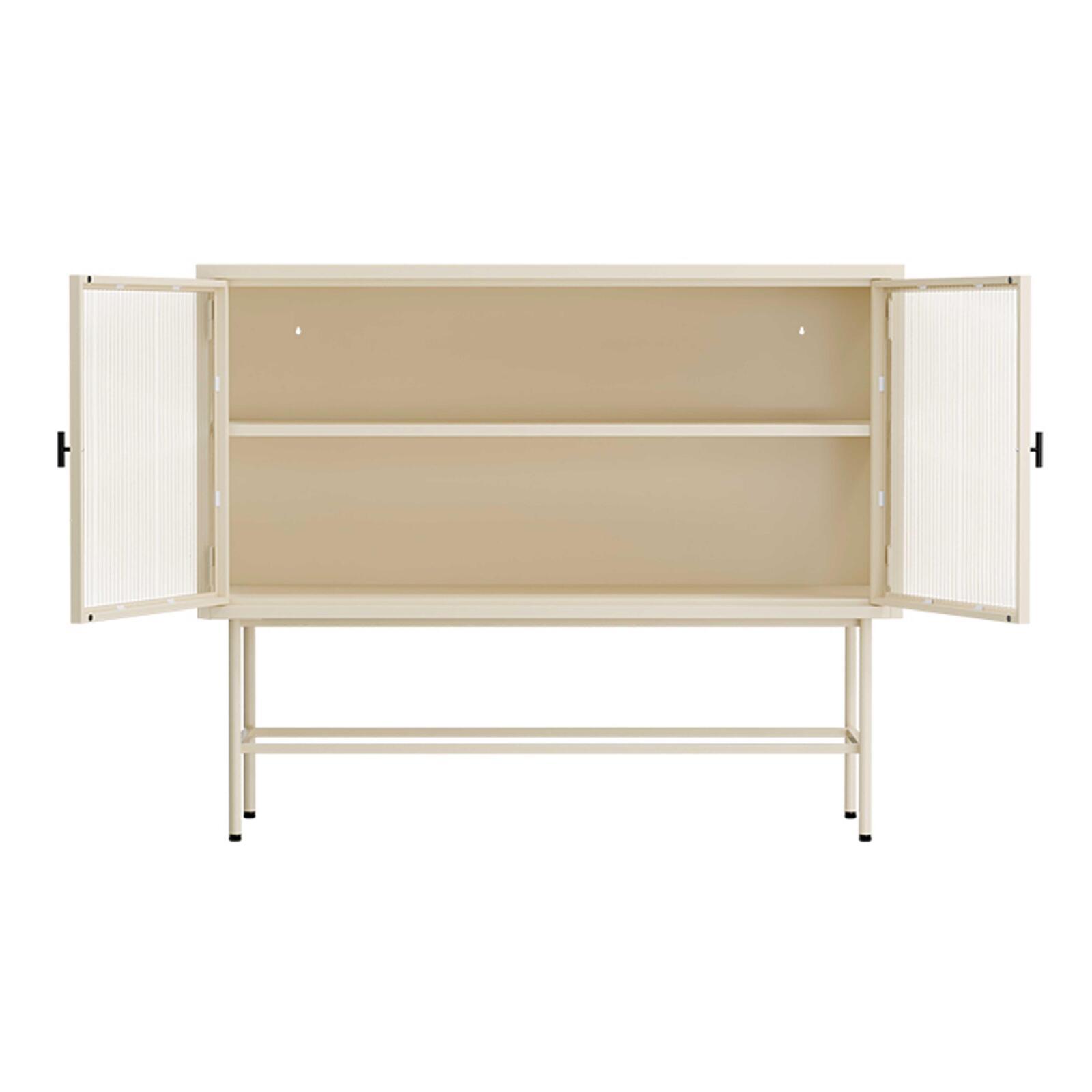 Büfett aus Metall und Glas ,2 Türen, 110 cm