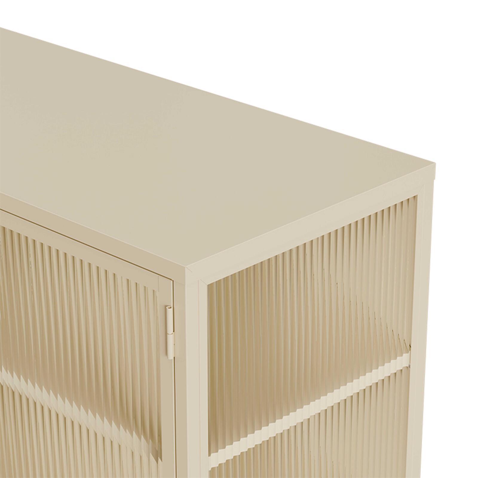 Büfett aus Metall und Glas ,2 Türen, 110 cm