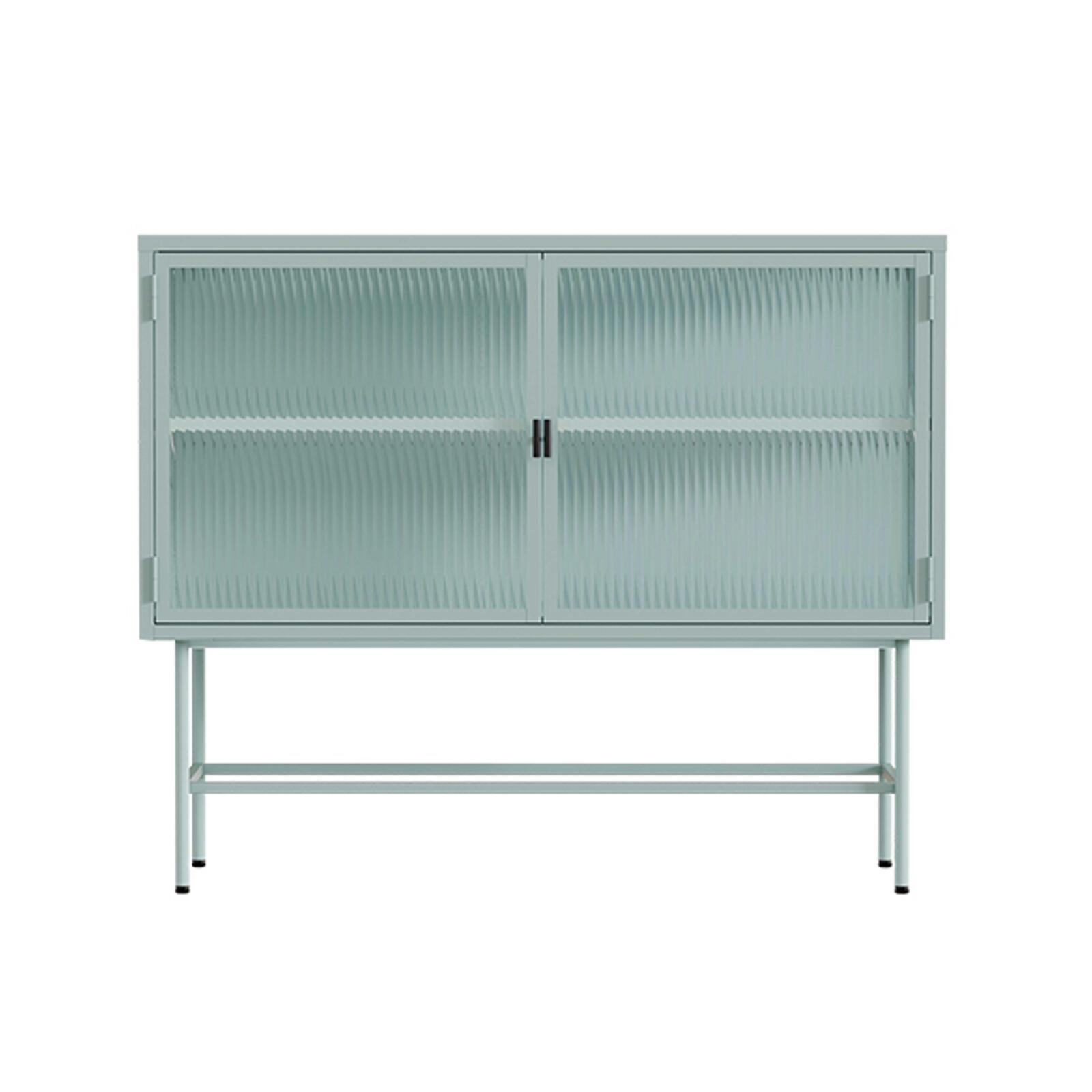 Büfett aus Metall und Glas ,2 Türen, 110 cm