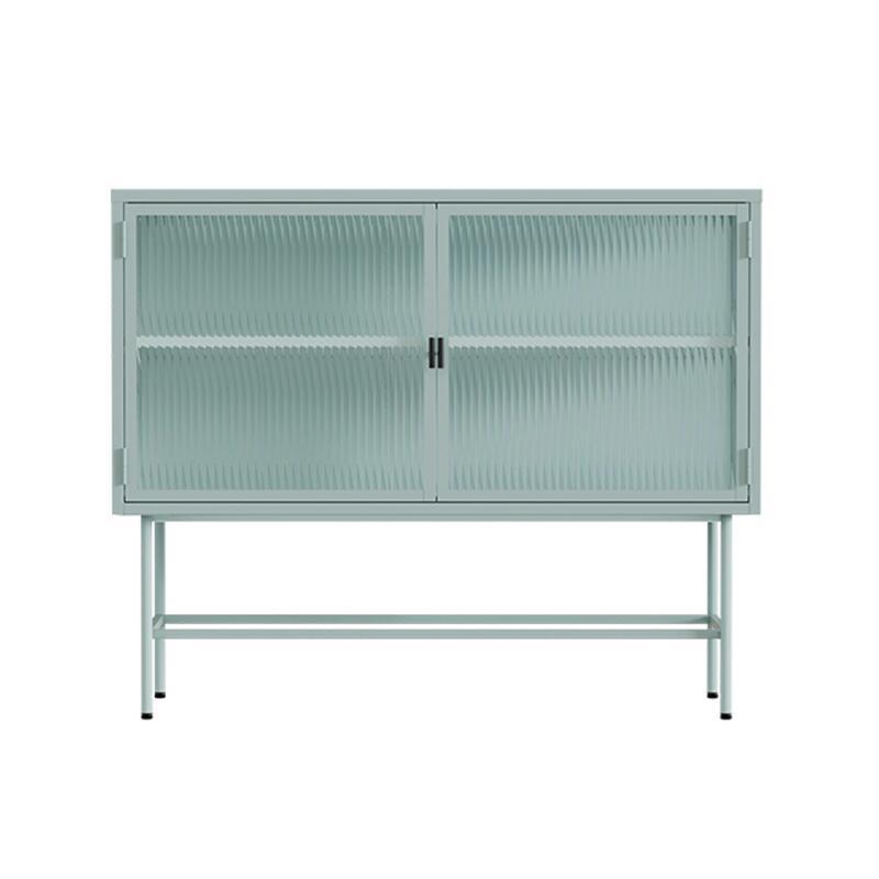 Büfett aus Metall und Glas ,2 Türen, 110 cm