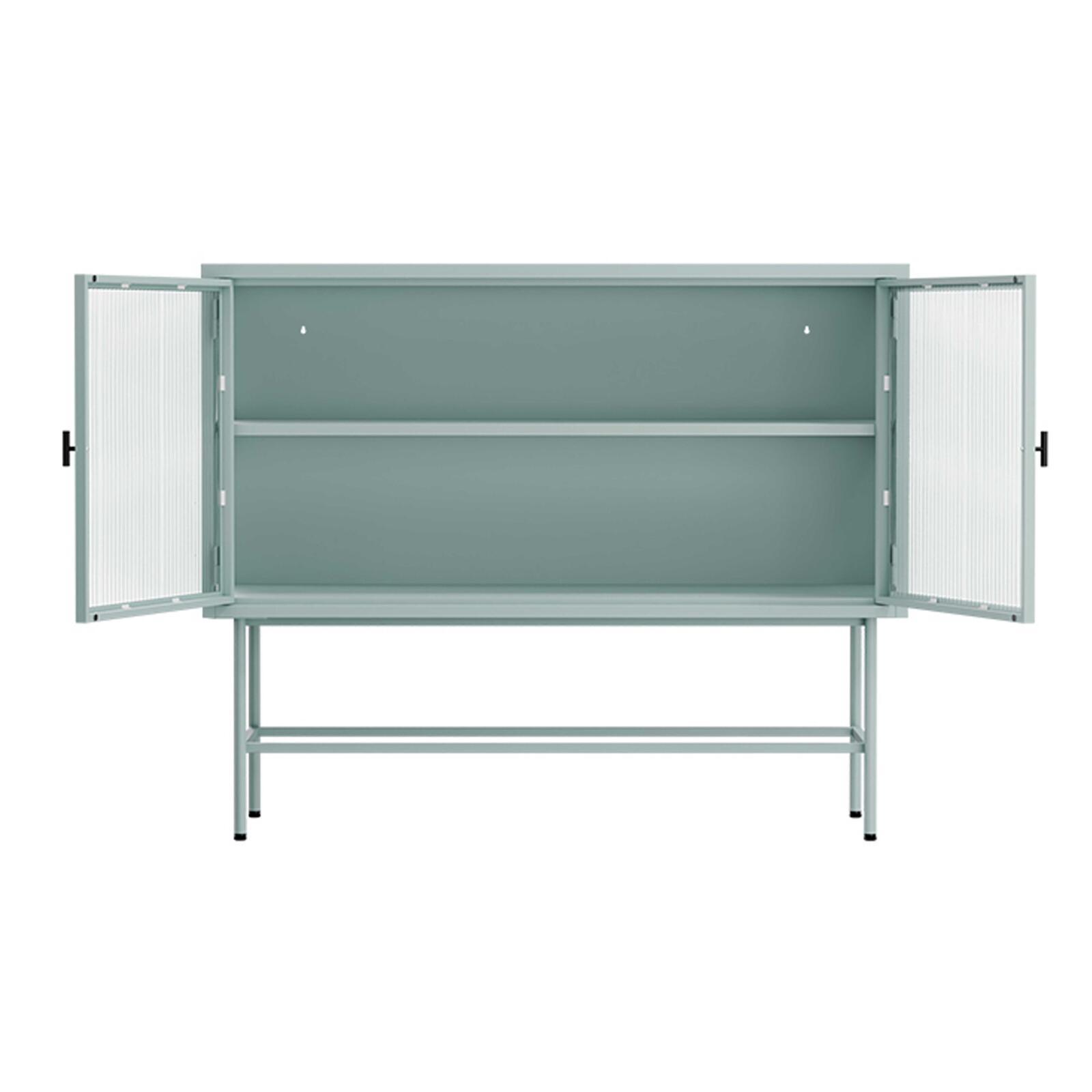 Büfett aus Metall und Glas ,2 Türen, 110 cm