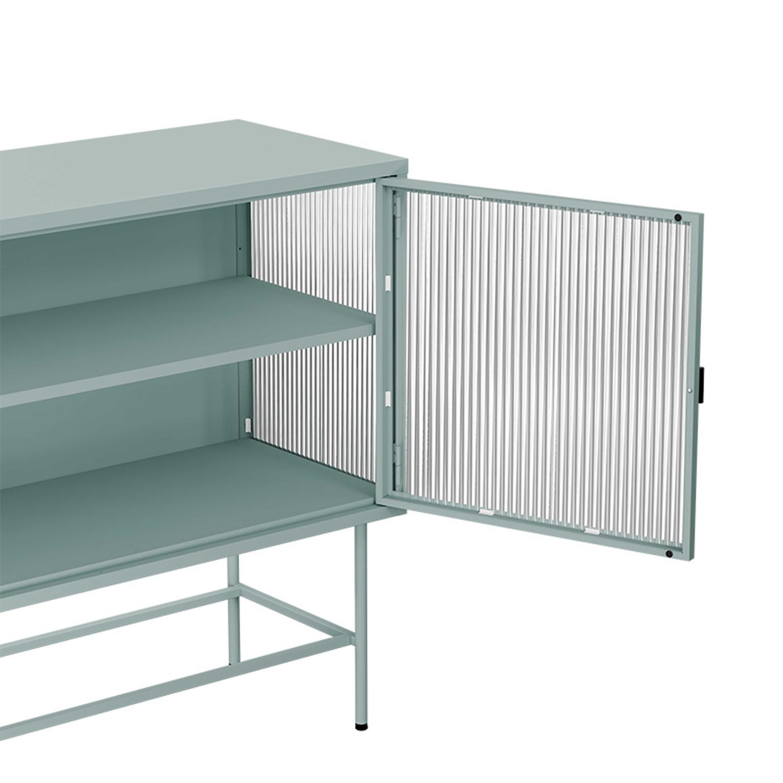 Büfett aus Metall und Glas ,2 Türen, 110 cm