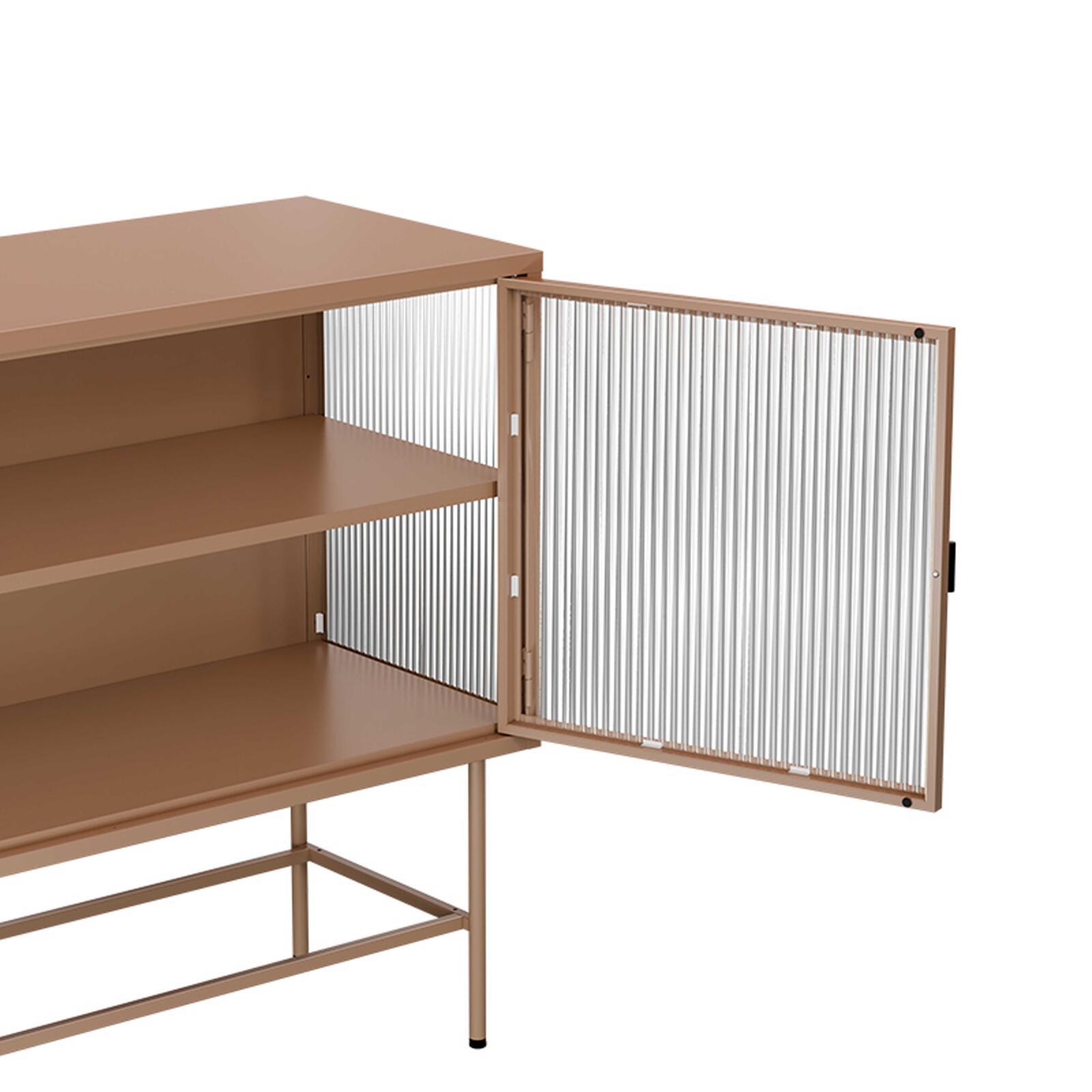 Büfett aus Metall und Glas ,2 Türen, 110 cm