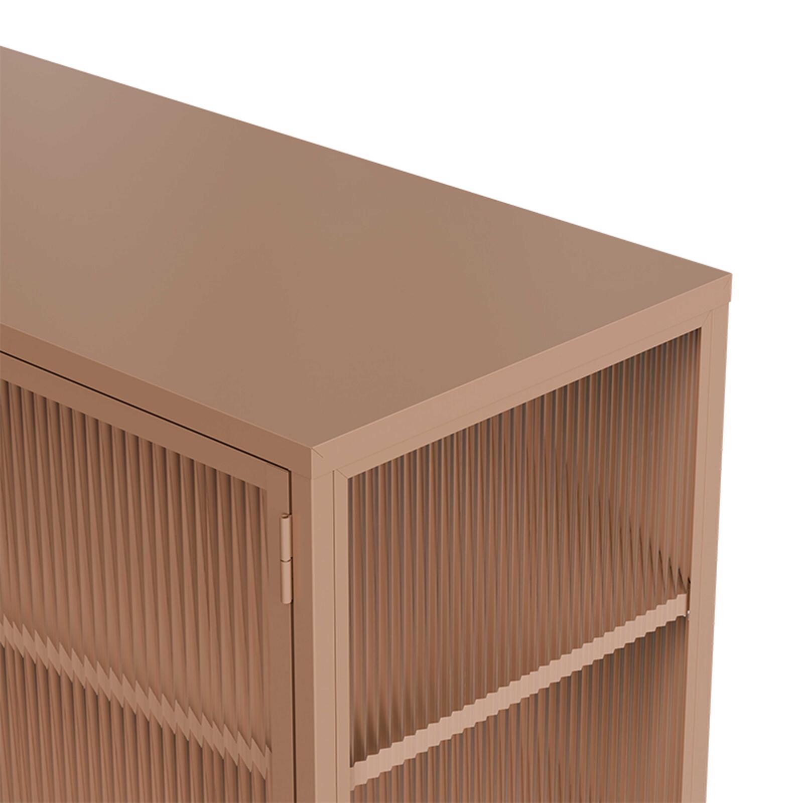 Büfett aus Metall und Glas ,2 Türen, 110 cm