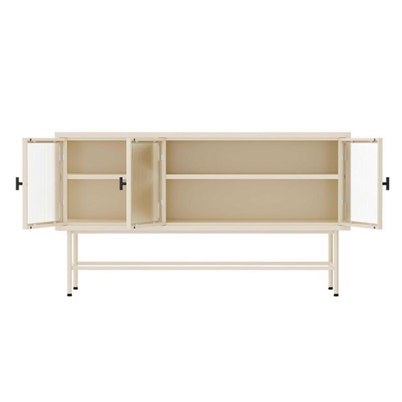 Büfett aus Metall und Glas, 3 Türen, 120 cm