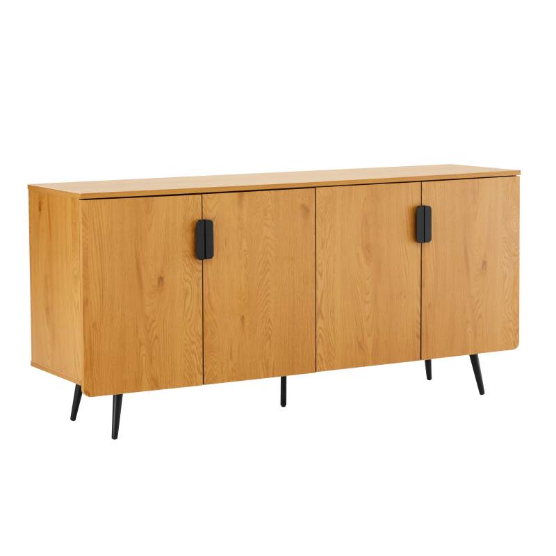 Büfett Holzoptik, 4 Türen, 160 cm