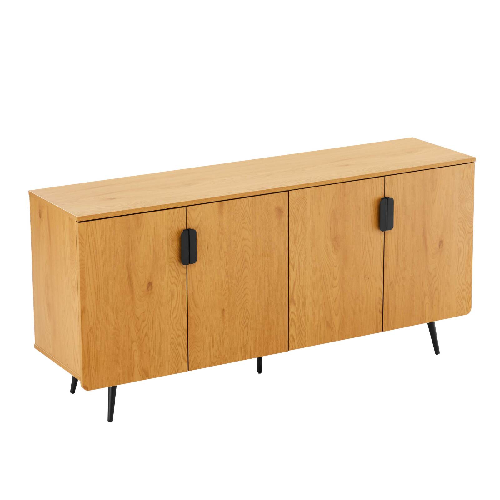 Büfett Holzoptik, 4 Türen, 160 cm