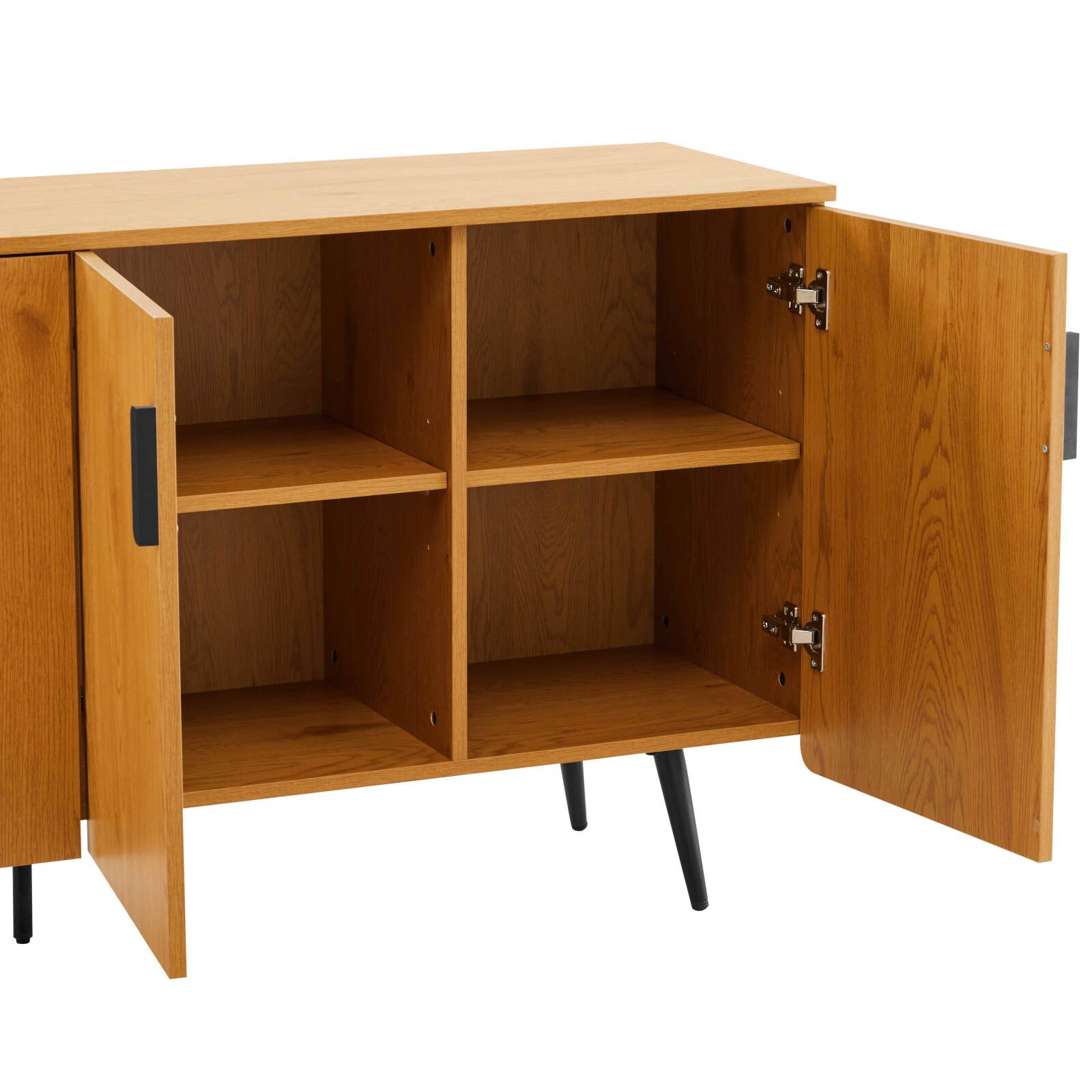 Büfett Holzoptik, 4 Türen, 160 cm