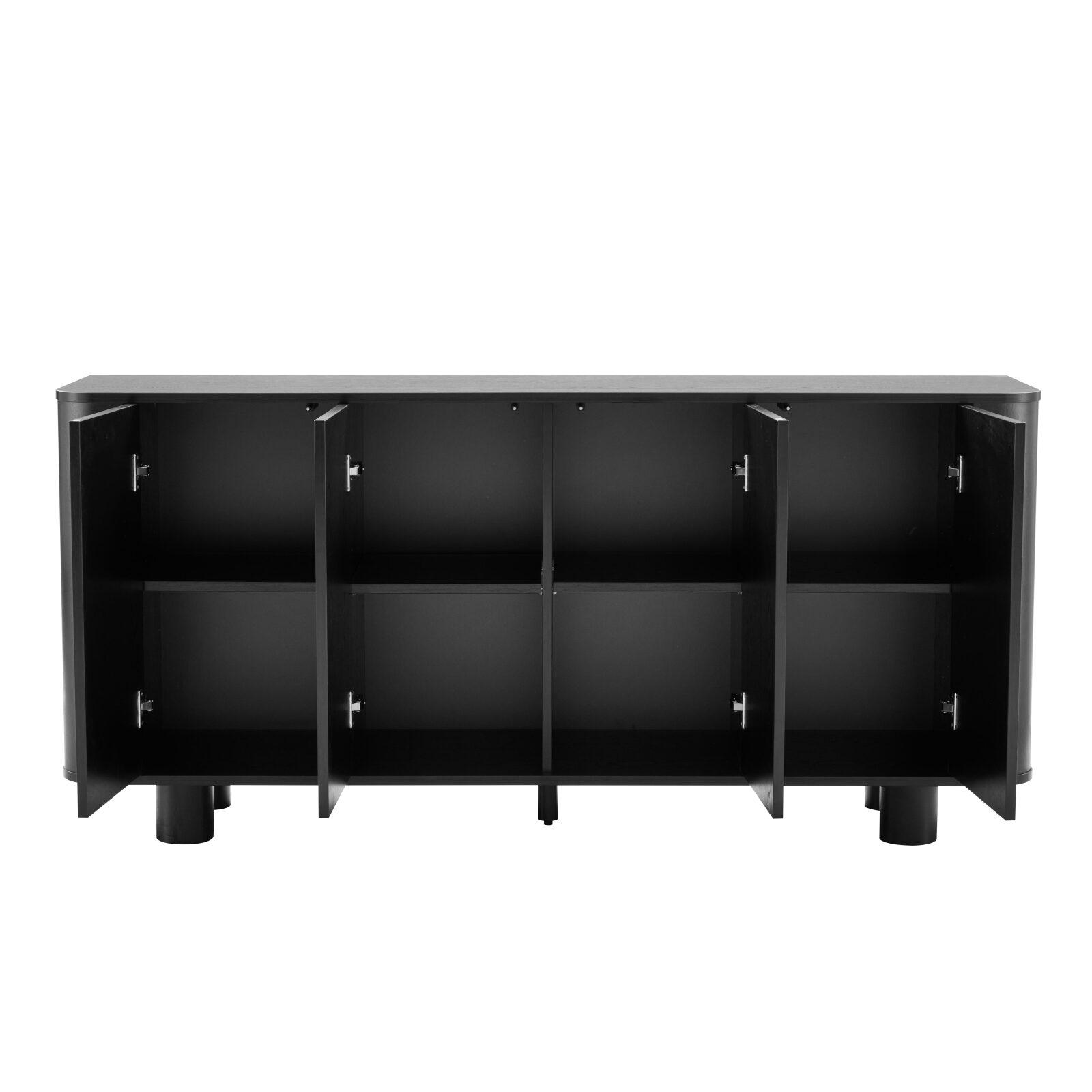 Büfett Holzoptik, 4 Türen, 160 cm