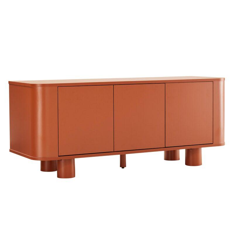TV-Möbel Orange, 120 cm, im skandinavischen Stil