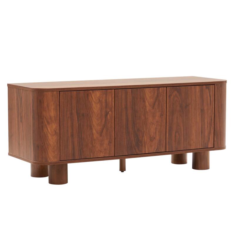 TV-Möbel in Holzoptik 120 cm skandinavischer Stil