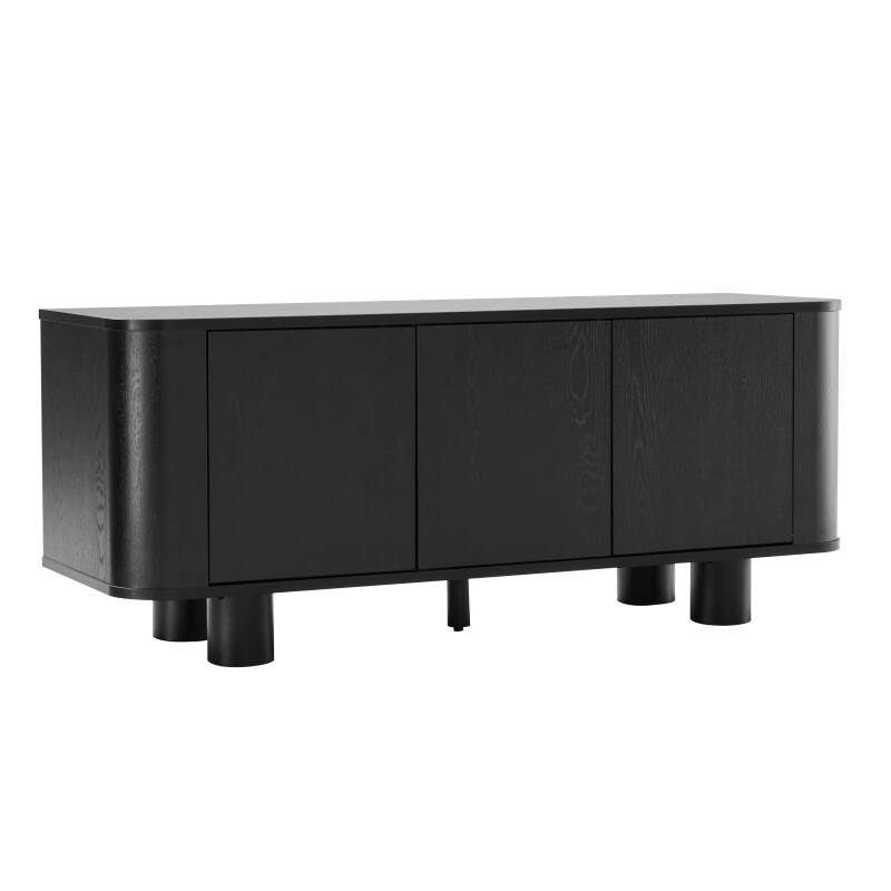 TV-Möbel in Holzoptik 120 cm skandinavischer Stil