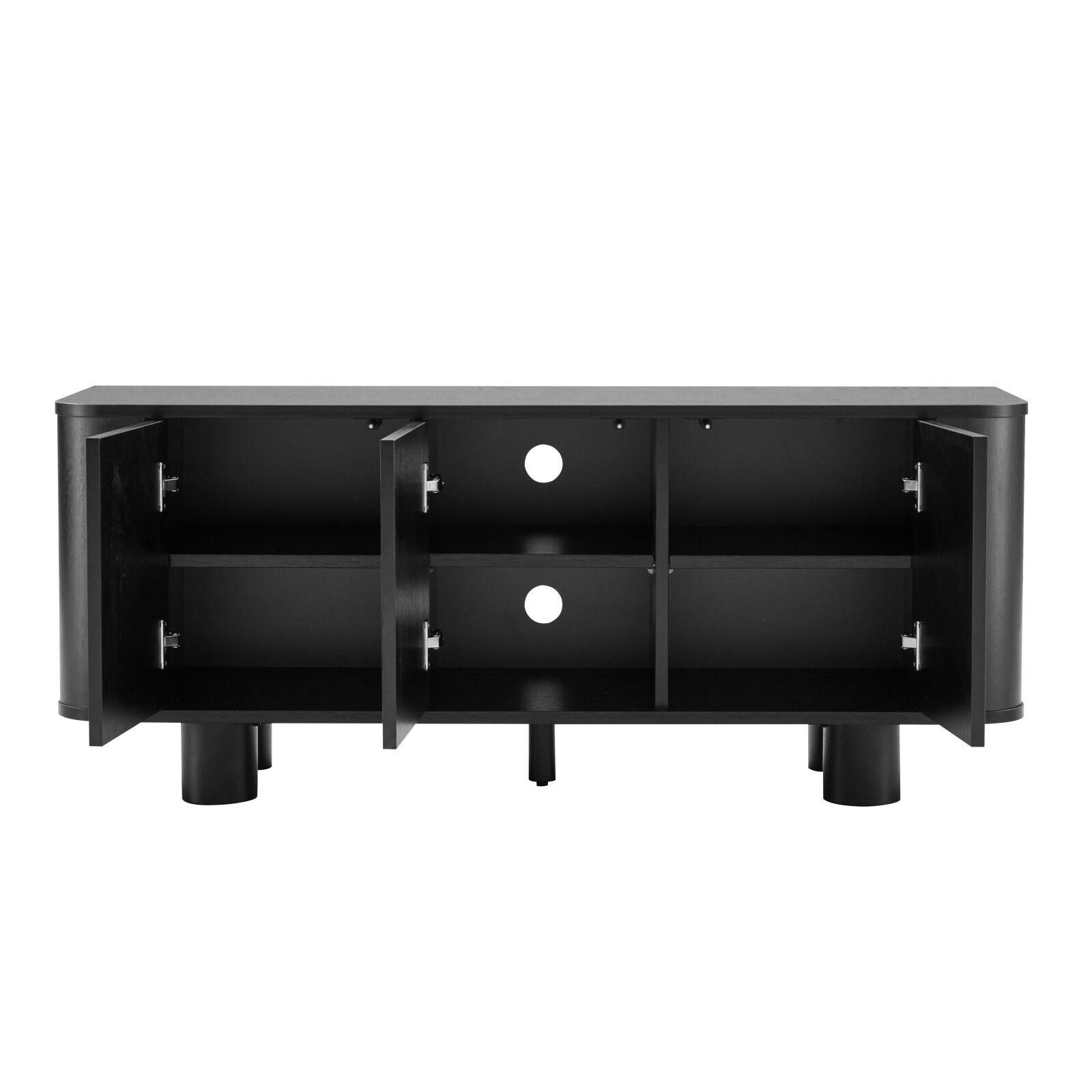 TV-Möbel in Holzoptik 120 cm skandinavischer Stil