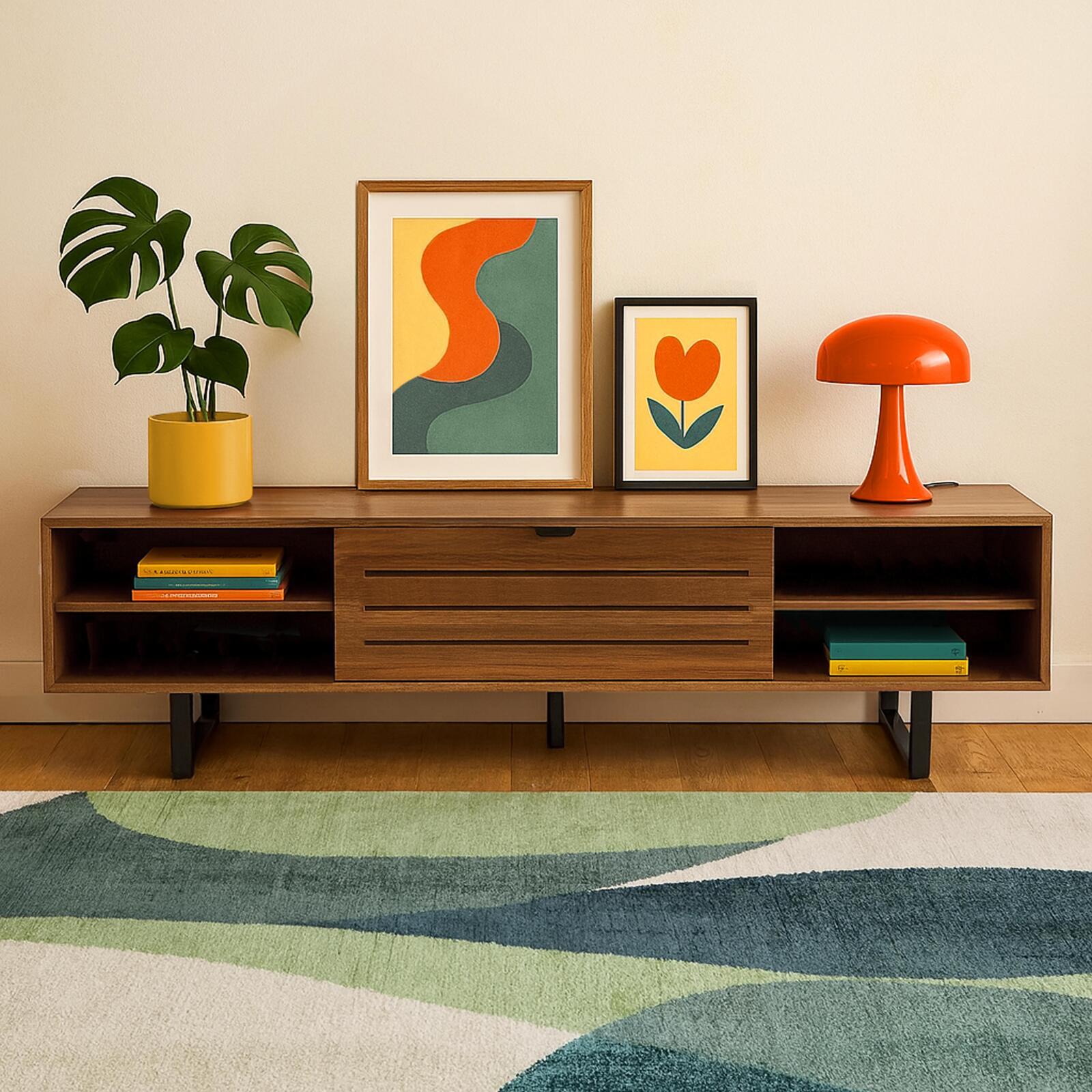 TV-Möbel 160 cm Holzoptik industrial