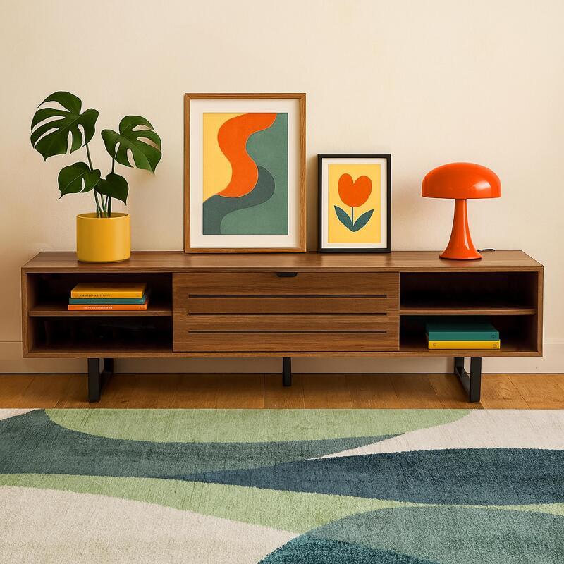 TV-Möbel 160 cm Holzoptik industrial