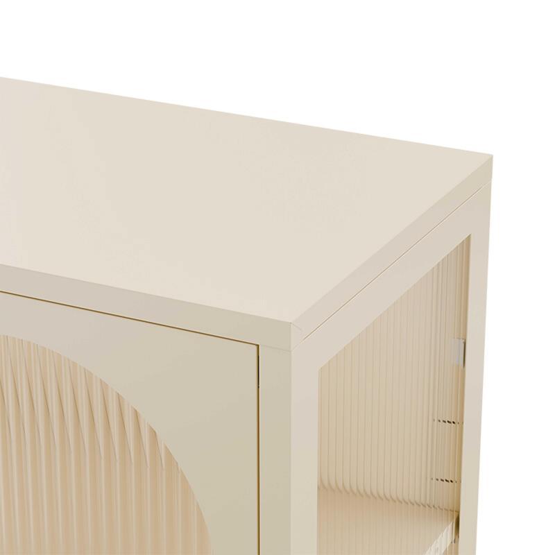 Büfett aus Metall und Glas, 2 Türen, 80 cm (4/7)