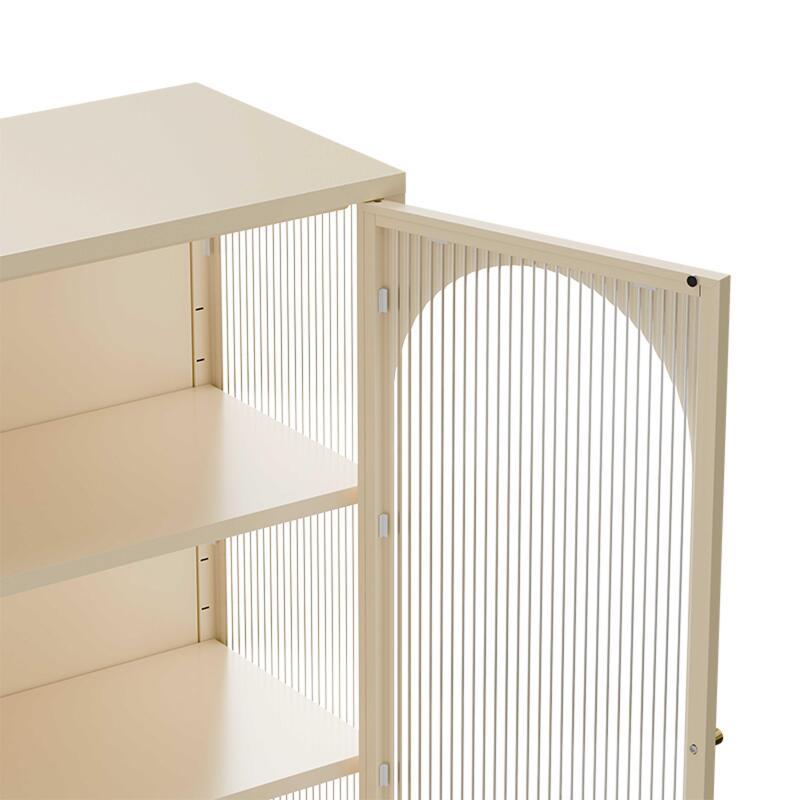 Büfett aus Metall und Glas, 2 Türen, 80 cm (5/7)