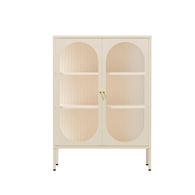 Büfett aus Metall und Glas, 2 Türen, 80 cm (2/7)