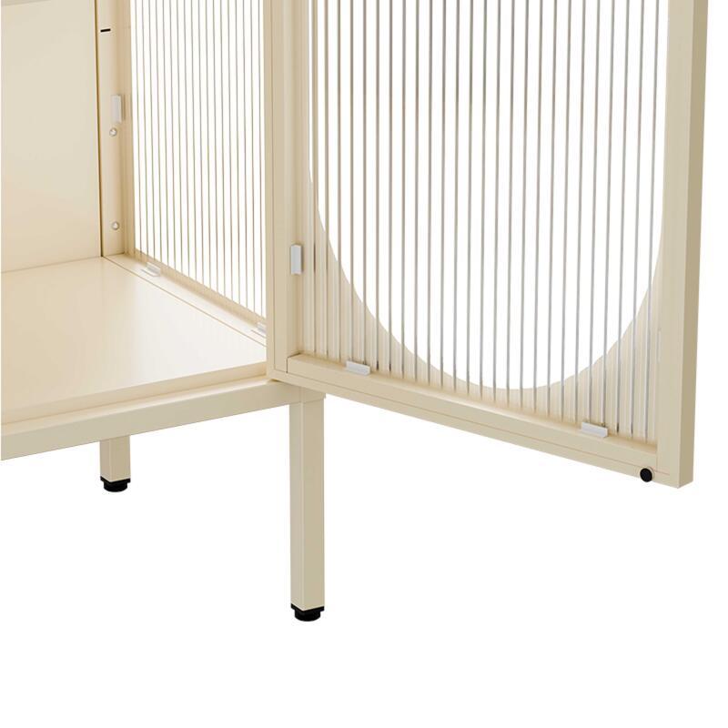 Büfett aus Metall und Glas, 2 Türen, 80 cm (6/7)